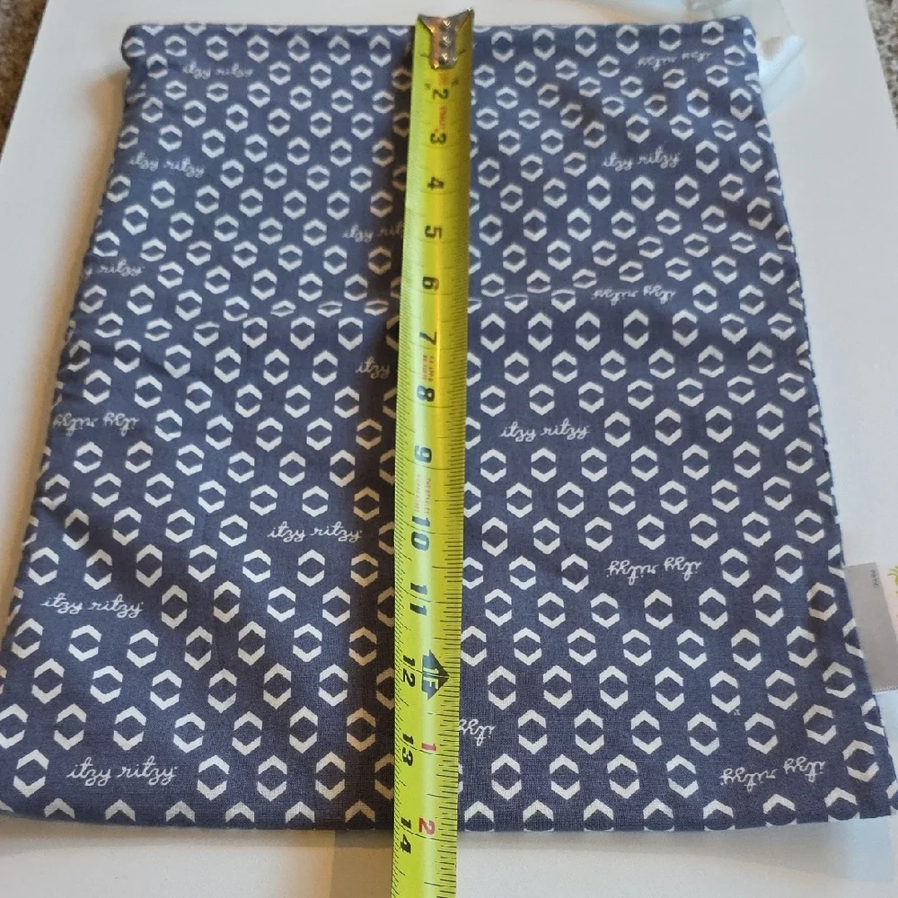 Itzy Ritzy Travel Happens Wet Bag -  Blue and White Patterned Zipper Bag